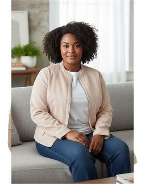Chico's NWT Faux Leather Bomber Jacket Size XXL